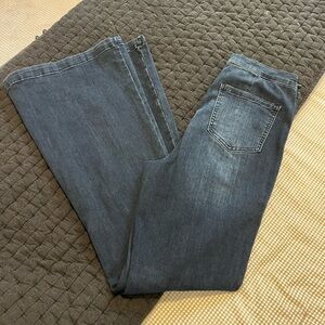Dark wash flare jean